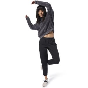 Reebok Studio Oversize Cover Up Sweatshirt Damen - Schwarz - DE 946-WRP